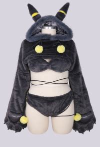 Women PM Derivative Sexy Lingerie Bodysuit Purple Hooded Bodycon Romper And Tail With Choker