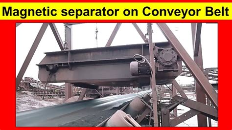 Magnetic Separator On Conveyor Belt Youtube