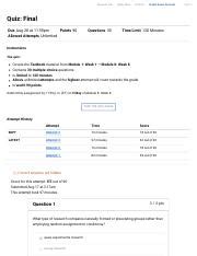 EDCO 735 FINAL QUIZ 3rd ATTEMPT Pdf Skip To Main Content Request