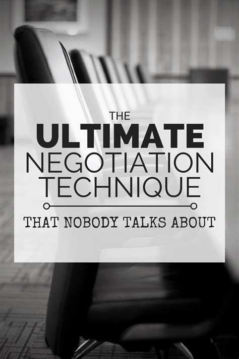 ultimate negotiation technique   talks  retipster