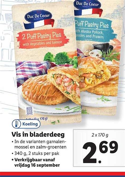 Duc De Coeur Vis In Bladerdeeg Aanbieding Bij Lidl Folders Nl