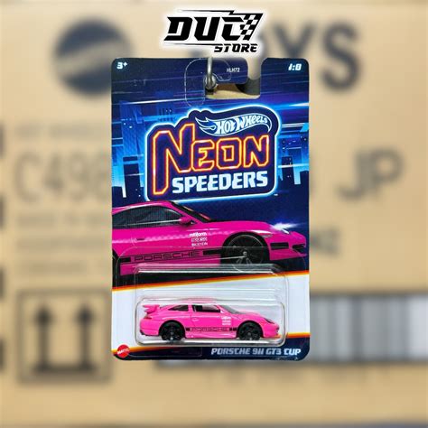 Ducstore Hrw Hot Wheels Porsche Gt Cup Model Car Neon Speeders Series Shopee Philippines
