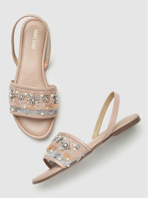 Buy Marc Loire Women Nude Coloured Ethnic Open Toe Flats Flats For Women Myntra