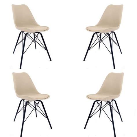 Kit Cadeira Saarinen Leda Nude Tower Base Met Lica Preta Em Promo O Na Americanas