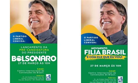 Partido de Bolsonaro altera cartaz de lançamento de pré candidatura por