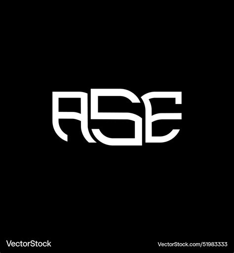 Ase logo design simple and modern Royalty Free Vector Image