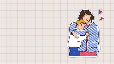 Иллюстрация мама и сын в стиле реклама персонажи | Illustrators.ru