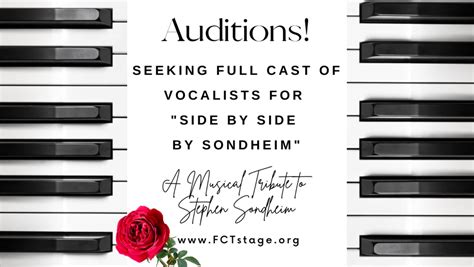 Auditions For Side By Side By Sondheim Feb