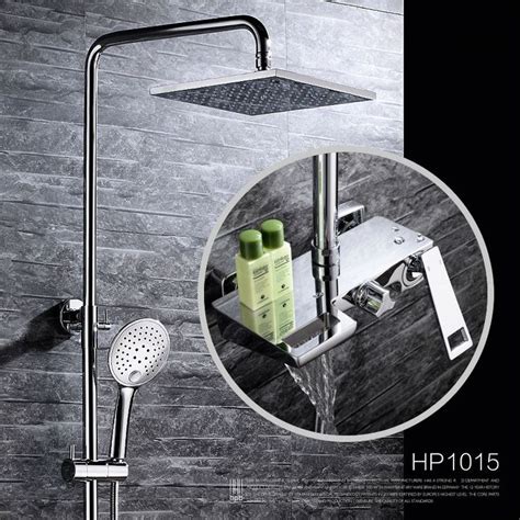 Hpb Brass Bathroom Hot And Cold Water Mixer Shower Head Bath Shower Set Faucet Torneira Banheiro