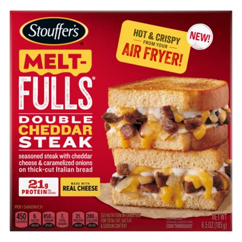 Stouffer S Meat Fulls Double Cheddar Steak Frozen Sandwiches Oz