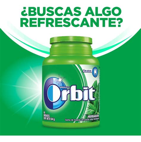 Orbit Chicle Sin Azúcar Sabor Hierbabuena 64g X 6un Cuotas Sin Interés