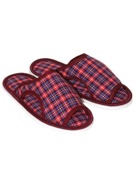 Тапочки домашние МТПО/красный/клетка купить по цене 450 ₽ в интернет ...