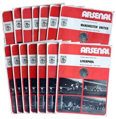 X Arsenal Home Programme Inc Specials Listed Pictured