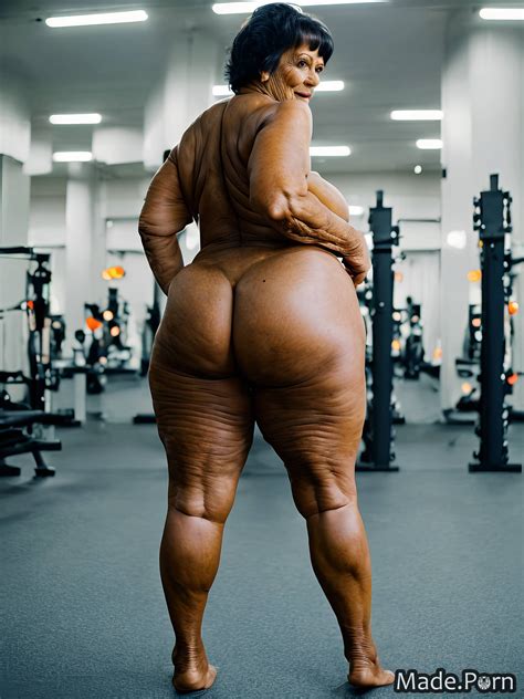 Porn Image Of Bodybuilder Chubby Standing Thick Thighs Looking At Viewer Black Hair Sideview