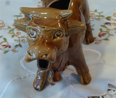 Vintage Laughing Cow Creamer Arthur Wood Glazed Ceramic Etsy