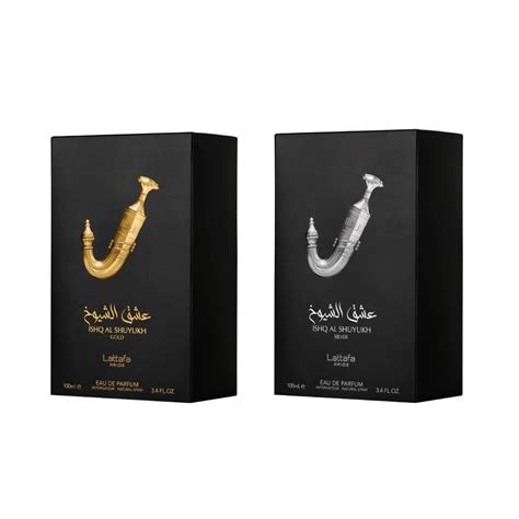 Ishq Al Shuyukh Gold And Silver Edp 100ml By Lattafa Perfumes Intense Oud