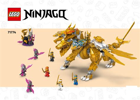 Vadovas Lego set 71774 Ninjago Lloyd auksinis ultra drakonas
