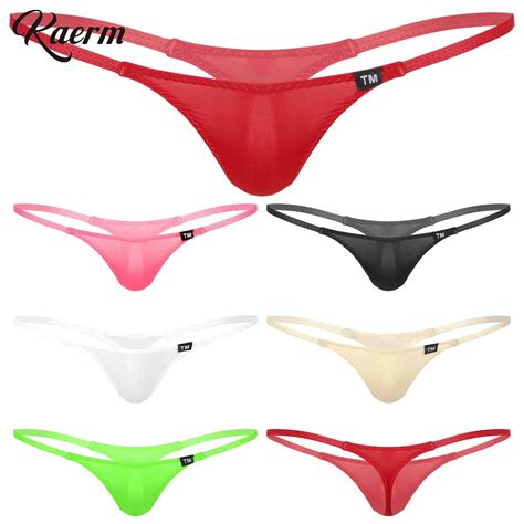 Men S Solid Color Low Rise G String Thong Panties Bulge Pouch Lingerie Underwear Bikini Traingle