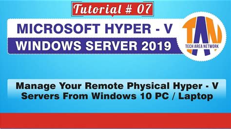 Remotely Manage Hyper V Server 2019 Vms From A Workgroup Windows 10