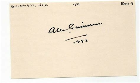 Lot Detail Star Wars Alec Guinness Signed 3 X 5 Index Card