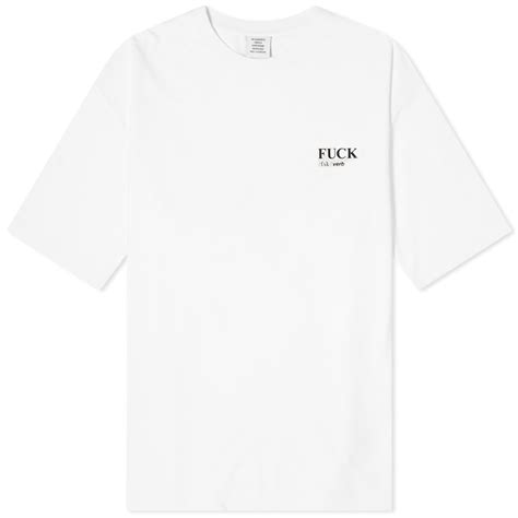 VETEMENTS Fuck Definition T Shirt White END