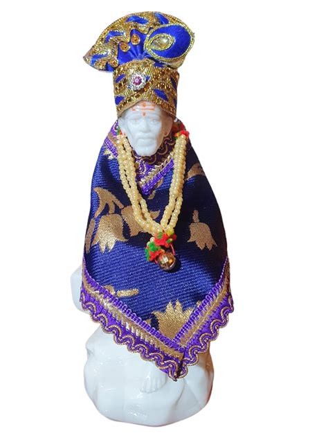 Buy Hemant Art Sai Baba Marbal Pure Resin Statue Vastra Poshak Dress