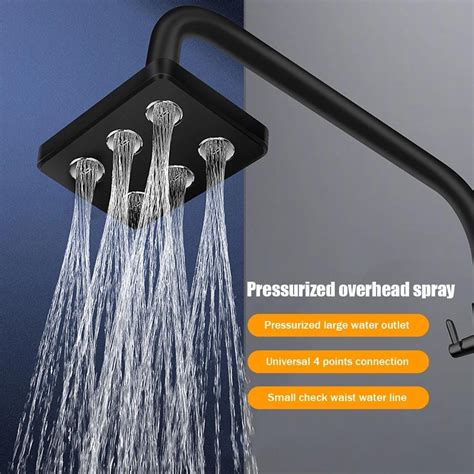 High Pressure Shower Head Rainshower Head Magic Water Flow Rainfall ...