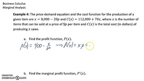 Busi Calc Marginal Analysis Examples 4 And 5 Youtube