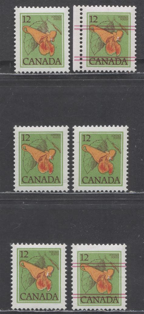 Lot 485 Canada #712, 712i, 712xx, 712xxi 12c Bright Green & Multicolor ...