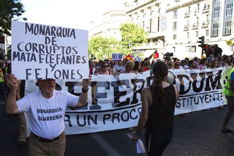 Protests In Madrid Editorial Photography Image Of Kings