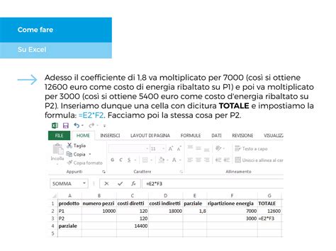 Excel: calcolare il costo del prodotto | PDF