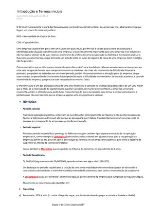 Mat Ria De Aula Direito Empresarial Iv Mat Ria De Direito Empresarial