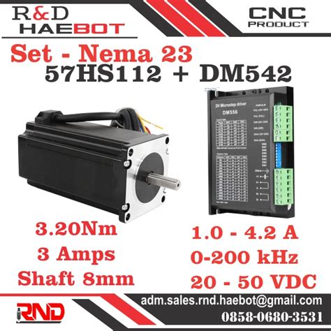 Jual R D Motor Stepper Nema 23 57HS112 3Nm 112mm 3A 425OZ Motor