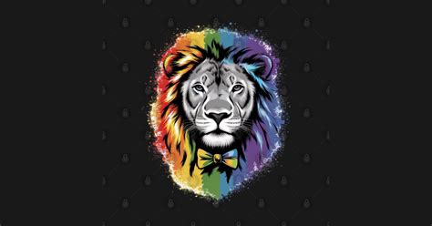 Lion Gay Pride Lgbt Rainbow Flag On Lion Lgbtq Lion Gay Pride Lgbt Rainbow Flag On Lio T