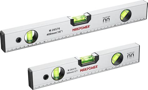 MAXPOWER Torpedo Level, Magnetic Leveler Tool 12-Inch & 16-Inch