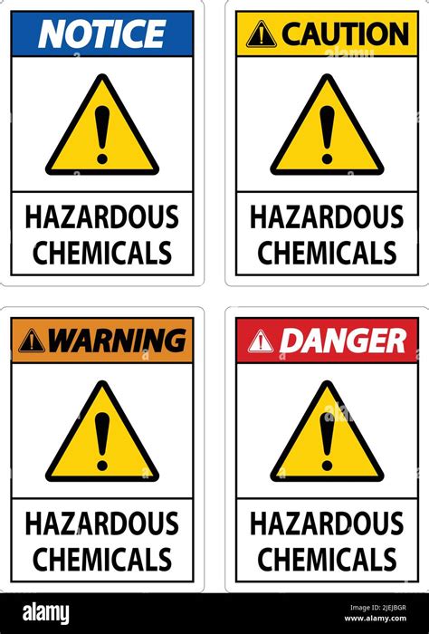 Panneau Des Produits Chimiques Dangereux Sur Fond Blanc Image