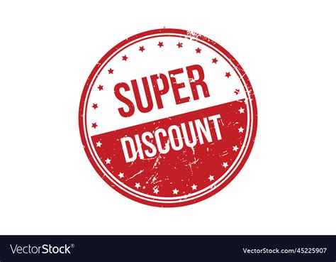 Super Discount Rubber Stamp Seal Royalty Free Vector Image