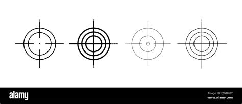 Crosshair Icons Set Gun Sight Vector Crosshair Symbol Isolated Vector