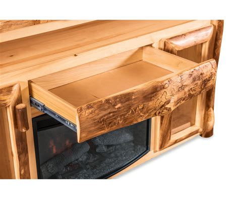 TV Cabinet w/Opening & Fireplace - Steiner's Amish Furniture