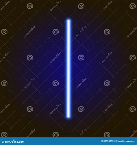 Single Light Blue Neon Letter B Illustration 87133272