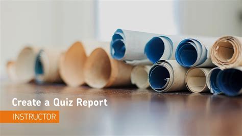 Quizzes Create A Quiz Report Instructor Youtube