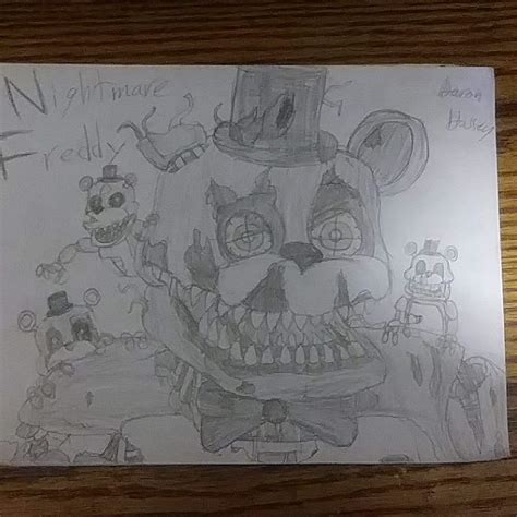 Nightmare Freddy Drawing! (No Color) | Five Nights At Freddy's Amino