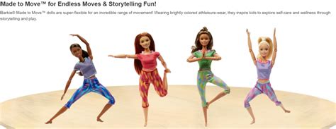 Barbie Made To Move Doll With Flexible Joints Long Blonde Ponytail Wearing Athleisure Wear