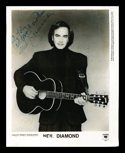 Neil Diamond. SIGNED photograph by Diamond, Neil. CBS Records: (1988 ...