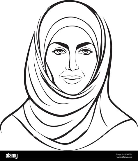 Extraordinary and lovely Muslim woman vector art Stock Vector Image
