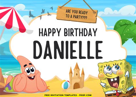 Free Canva Template Bikini Bottom Spongebob Birthday Party Kits