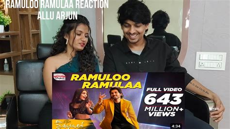 Ramuloo Ramulaa Song | ALLU ARJUN | REACTION - YouTube