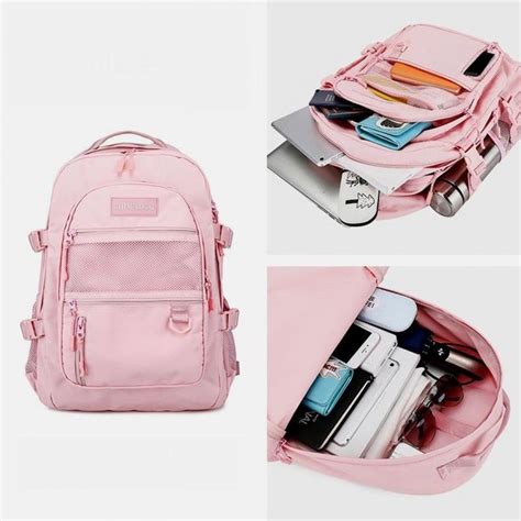 Cute Big Travel Backpack For Teens Multi Compartment Lightweigt Mesh