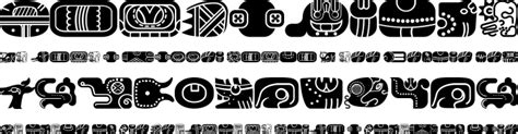 Mayan Glyphs Font Zillion