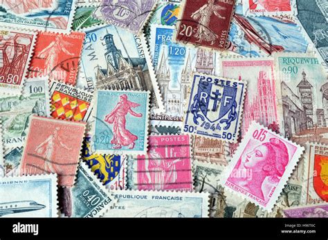 France On Stamps Stock Photo Alamy